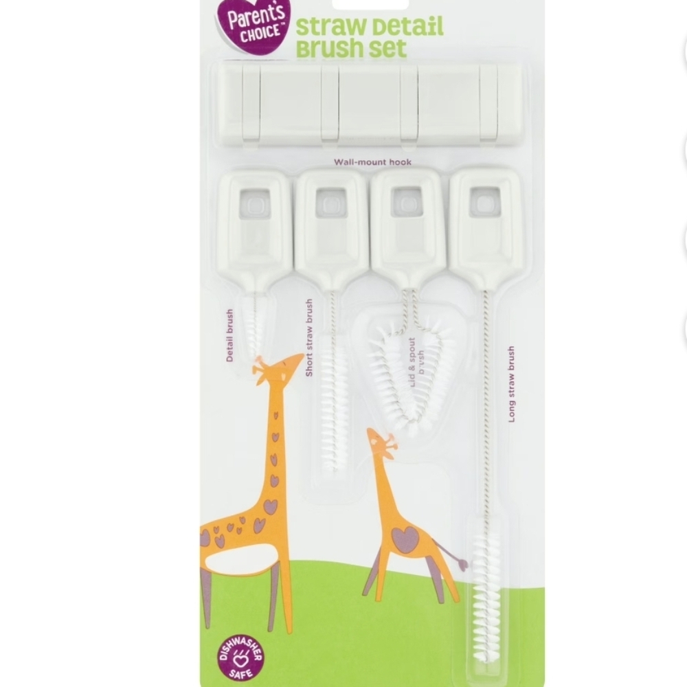 Parent's Choice Straw Detail Brush Set - White